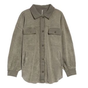 Free People We the Free Ruby Jacket. Size small. Color is “dirty olive”